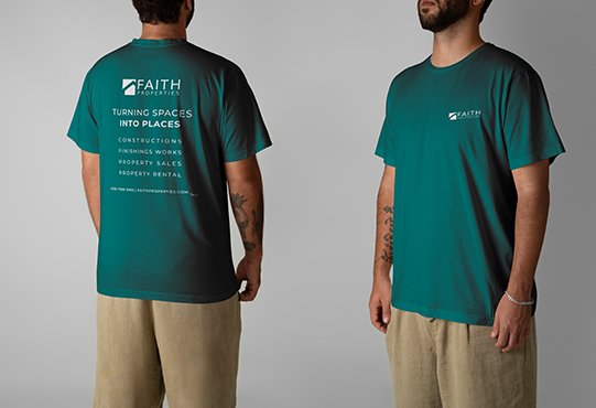 Faith Properties branded team t-shirts