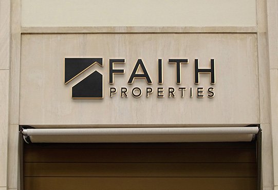 Faith Properties logo signage