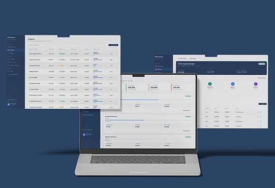 PM Interiors platform budget and timesheet screens